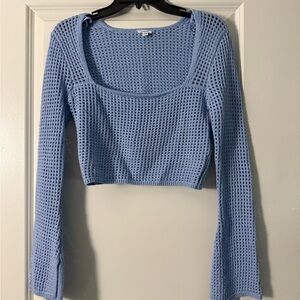 Blue sweater from Garage.